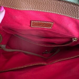 Dooney & Bourke Red and Brown Shoulder Bag with Elegant Design